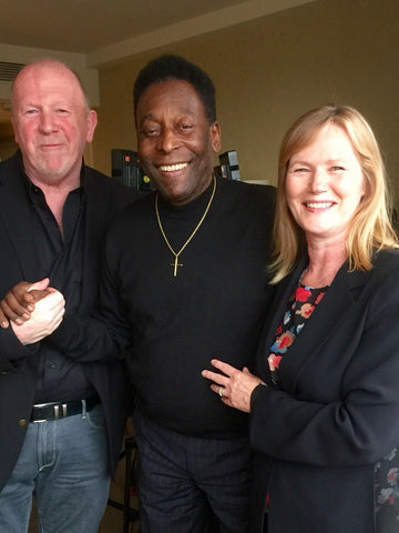 Pele & Moore Montage SALE Signed By Pele Photo Slightly Faded Signature £1507