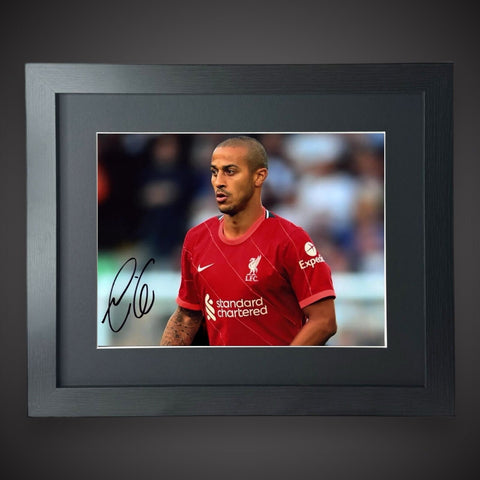 Liverpool - Thiago Alcantara Hand Signed Football Framed Photo £65 With COA0