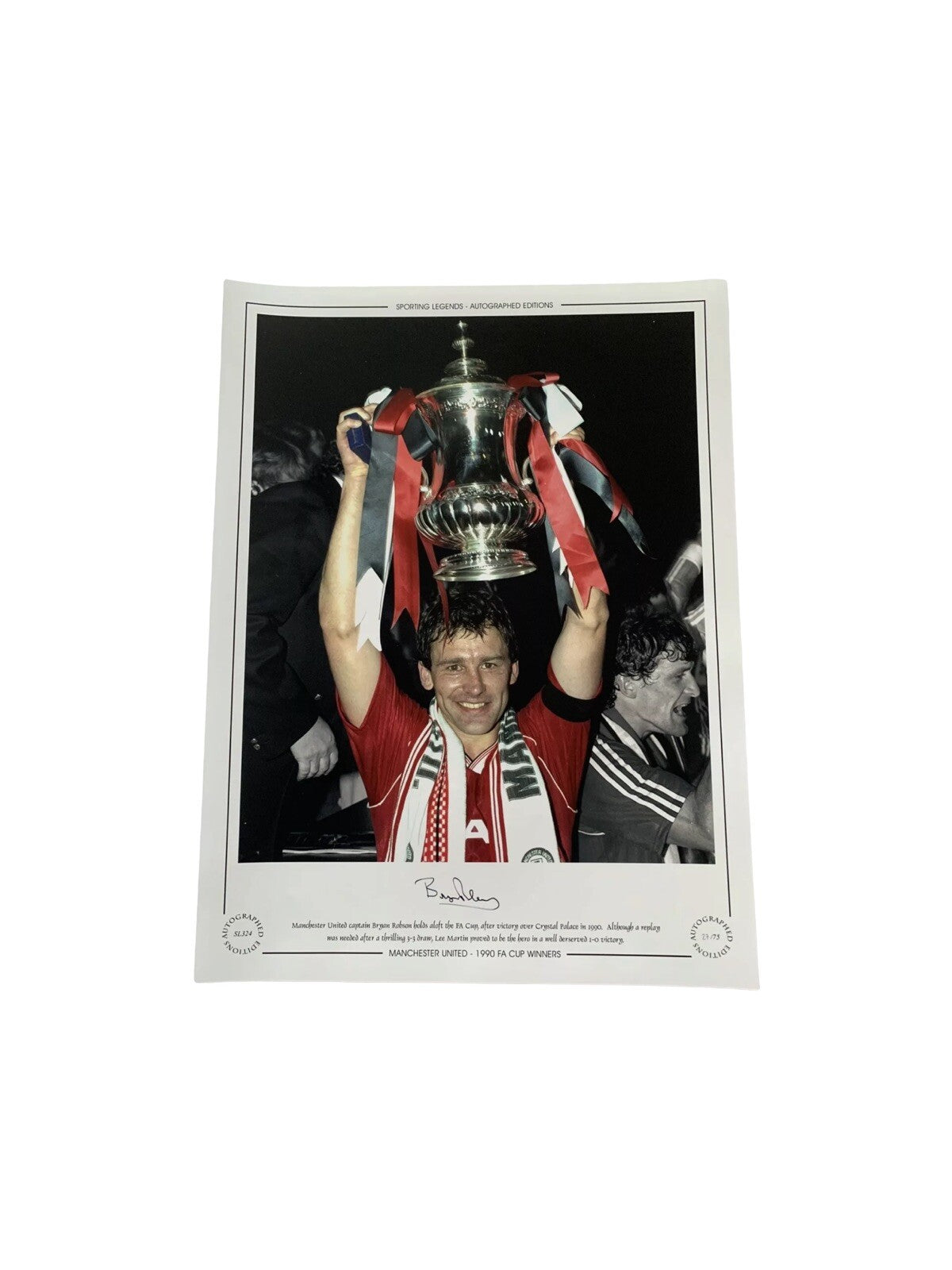 Bryan Robson- Manchester United 1990 FA Cup Winners Signed Photo £250