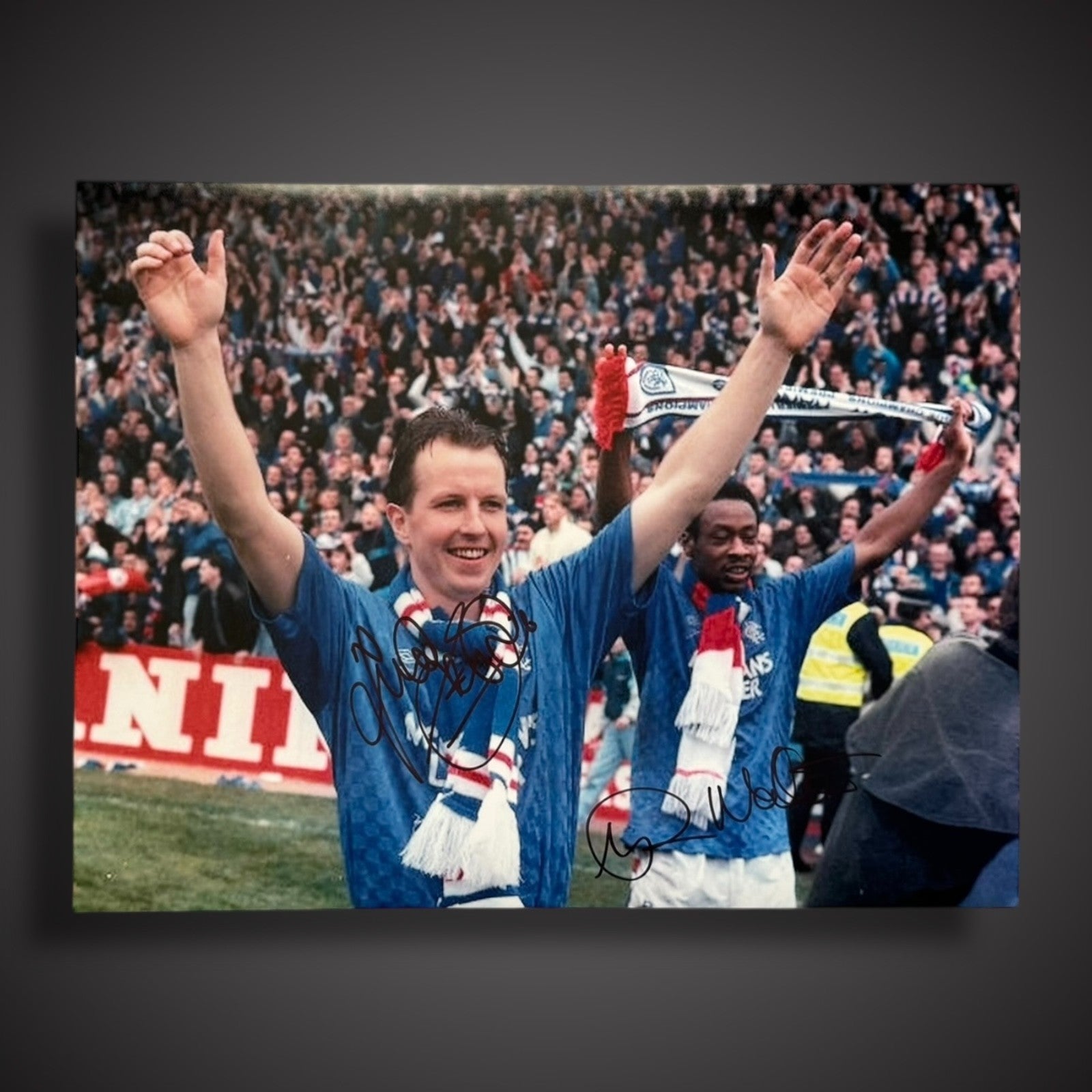 Mark Walters & Trevor Steven Dual Signed Rangers Photo £25 12X160
