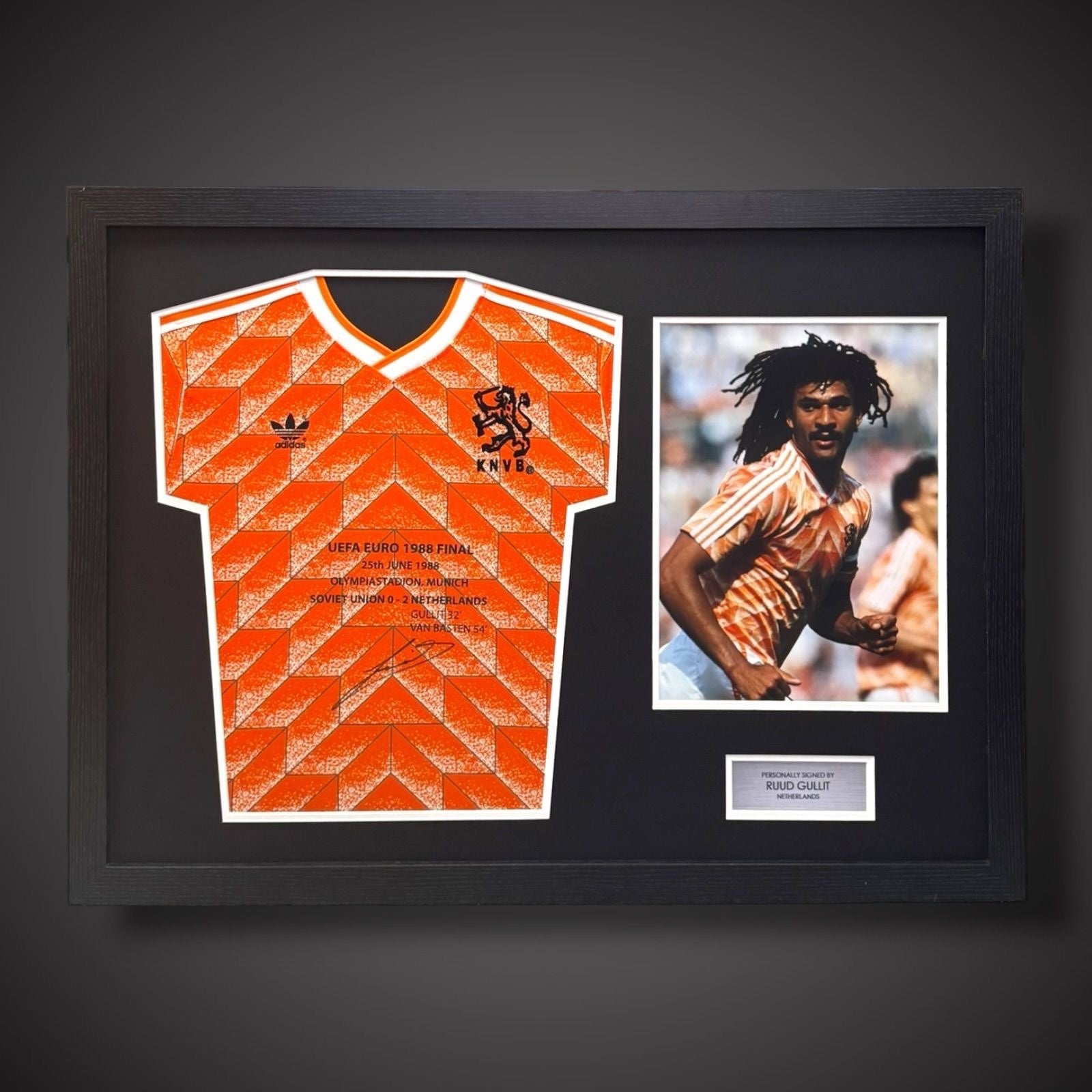 Ruud Gullet Signed & Pano Framed Netherlands Football Shirt - World Cup £3990