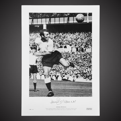 Jimmy Greaves Superb A2 Signed Photo Rare Headed Goal Tottenham Hotspur £29.990