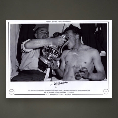 Framed Nat Lofthouse Bolton Wanderers 1958 Hand Signed Photo £39.99 16X201