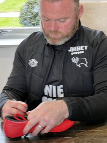 Wayne Rooney Ltd Edition Signed In Gold Stats Football Boot & Acrylic Case £19917