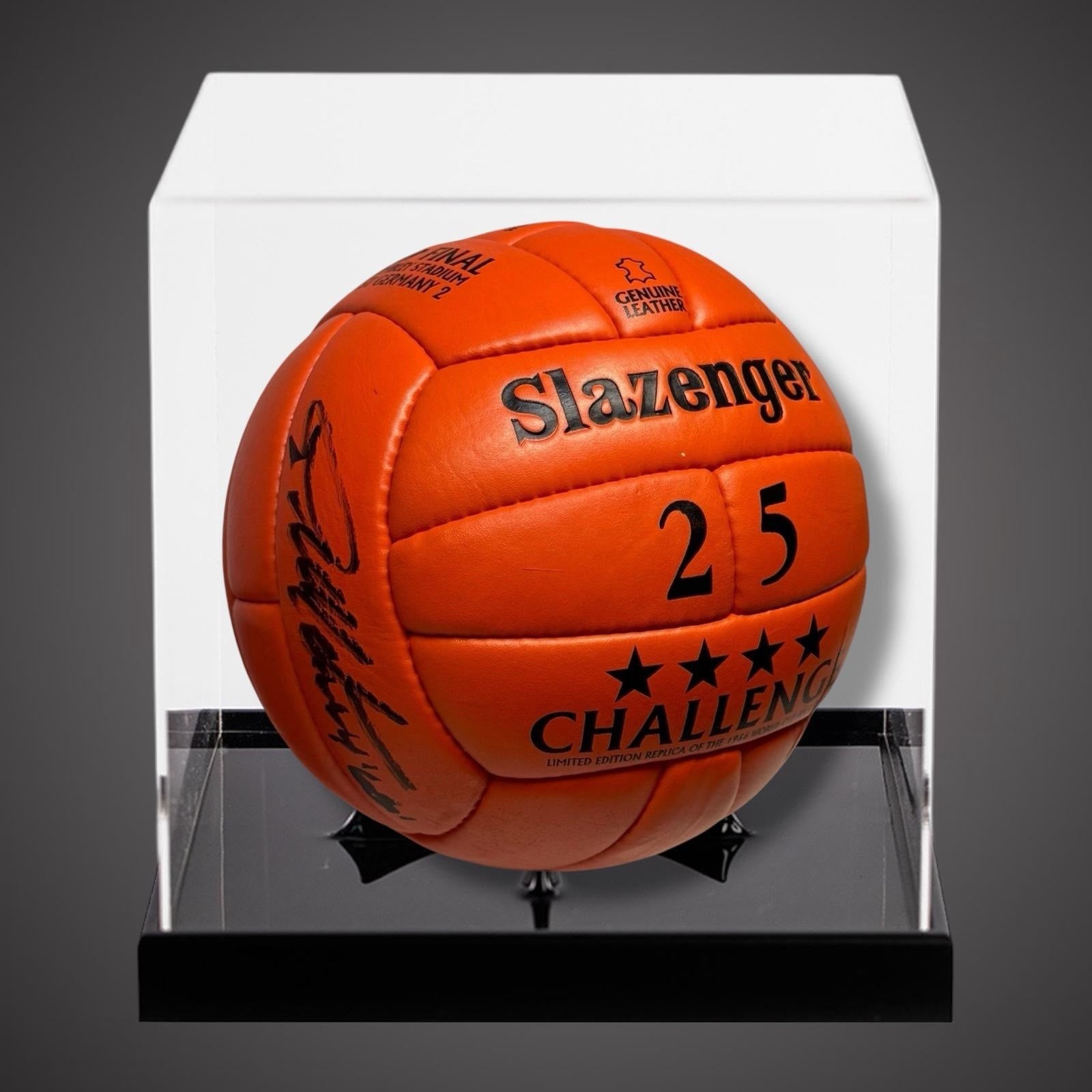 Sir Geoff Hurst Hand Signed Replica World Cup 1966 Ball In A Acrylic Case £1450