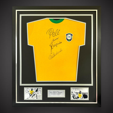 Brazil 1970 Shirt Signed by: PELE, GERSON, JAIRZINHO & CARLOS ALBERTO £10350