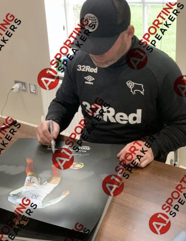WAYNE ROONEY 4 SIGNED BIG PHOTOS FROM HIS EXCLUSIVE SIGNINGS WITH US 4 COAs £1205