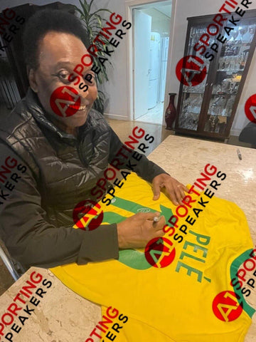 Framed Pele Hand Signed Brazil Shirt Great Value £899 With COA Fantastic Item1