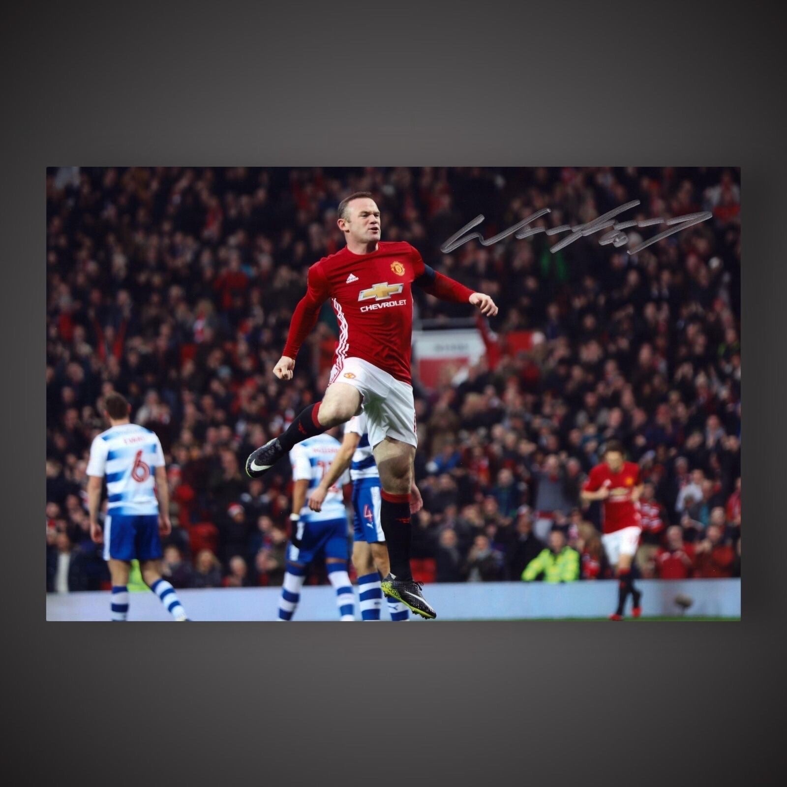Wayne Rooney Hand Signed Manchester United Photo 12 X 8 With COA £450