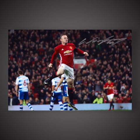 Wayne Rooney Hand Signed Manchester United Photo 12 X 8 With COA £450