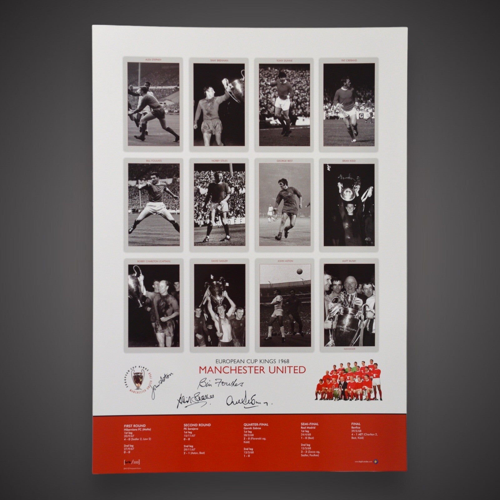 Manchester United FA Cup Kings Signed Aston Stepney Foulkes & Sadler £75 A20