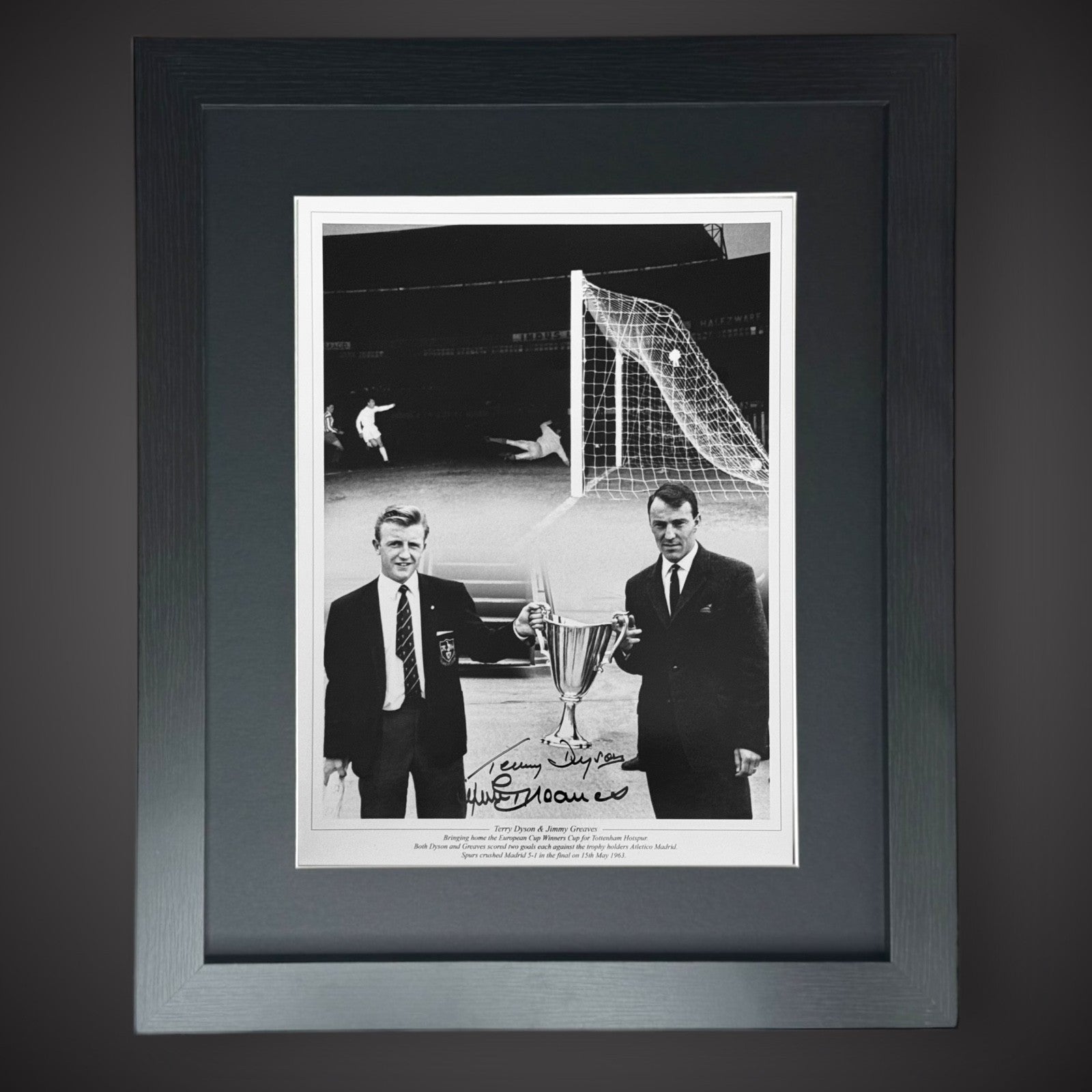 FRAMED Tottenham Hotspur  Signed Photo By Jimmy Greaves & Terry Dyson £49 16X120