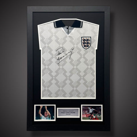 Paul Gascoigne Hand Signed And Framed England Football Shirt With COA £2750