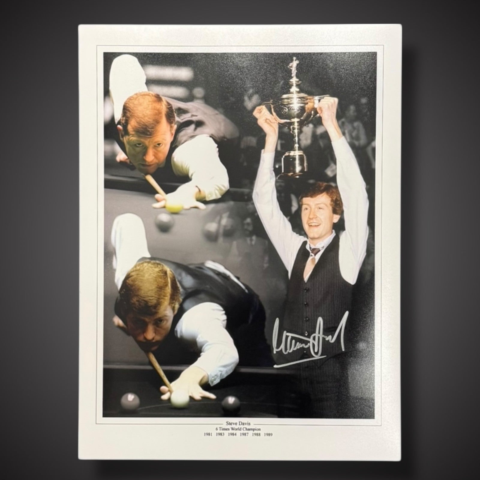 FRAMED Steve Davis  Hand Signed Photograph £451