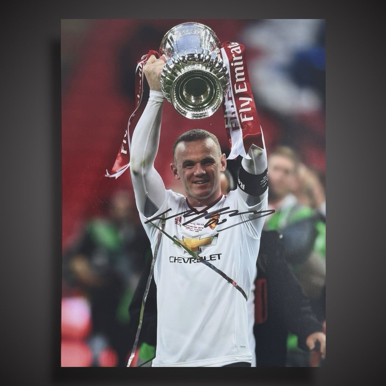 Wayne Rooney Signed  Manchester United 16x12 Photo With COA £450