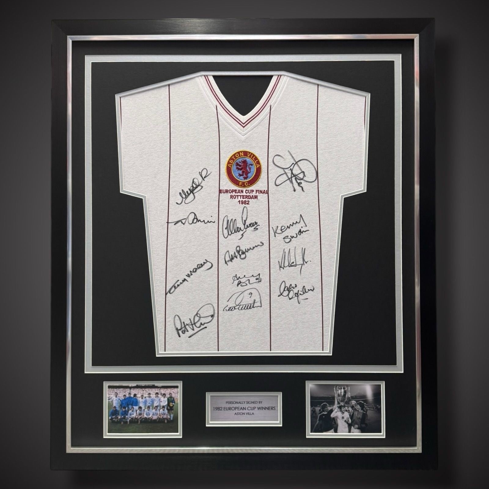 1983 European Winners Multi Signed Aston Villa Shirt Deluxe Framed With COA £4490
