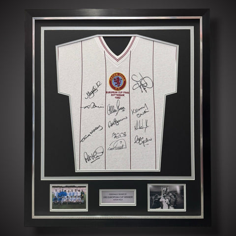 1983 European Winners Multi Signed Aston Villa Shirt Deluxe Framed With COA £4490