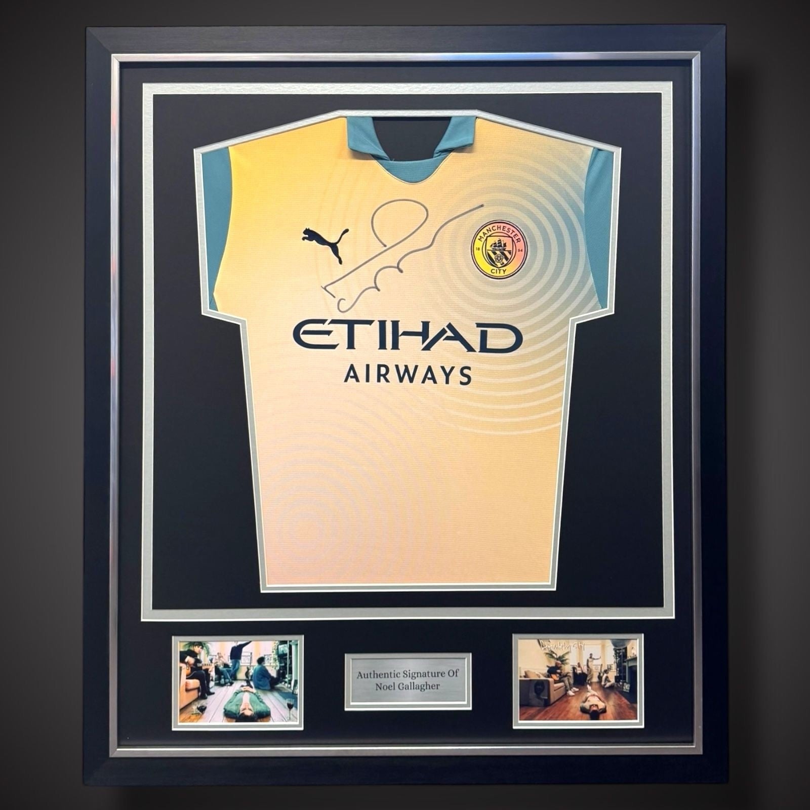 Manchester City Signed Noel Gallagher Special Ltd Ed Shirt Definitely City £5990
