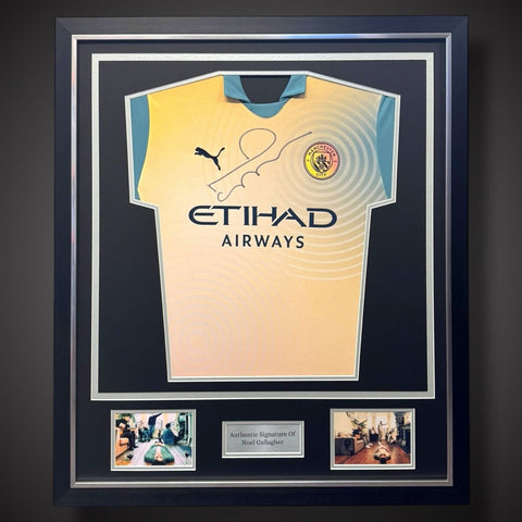 Manchester City Signed Noel Gallagher Special Ltd Ed Shirt Definitely City £5990