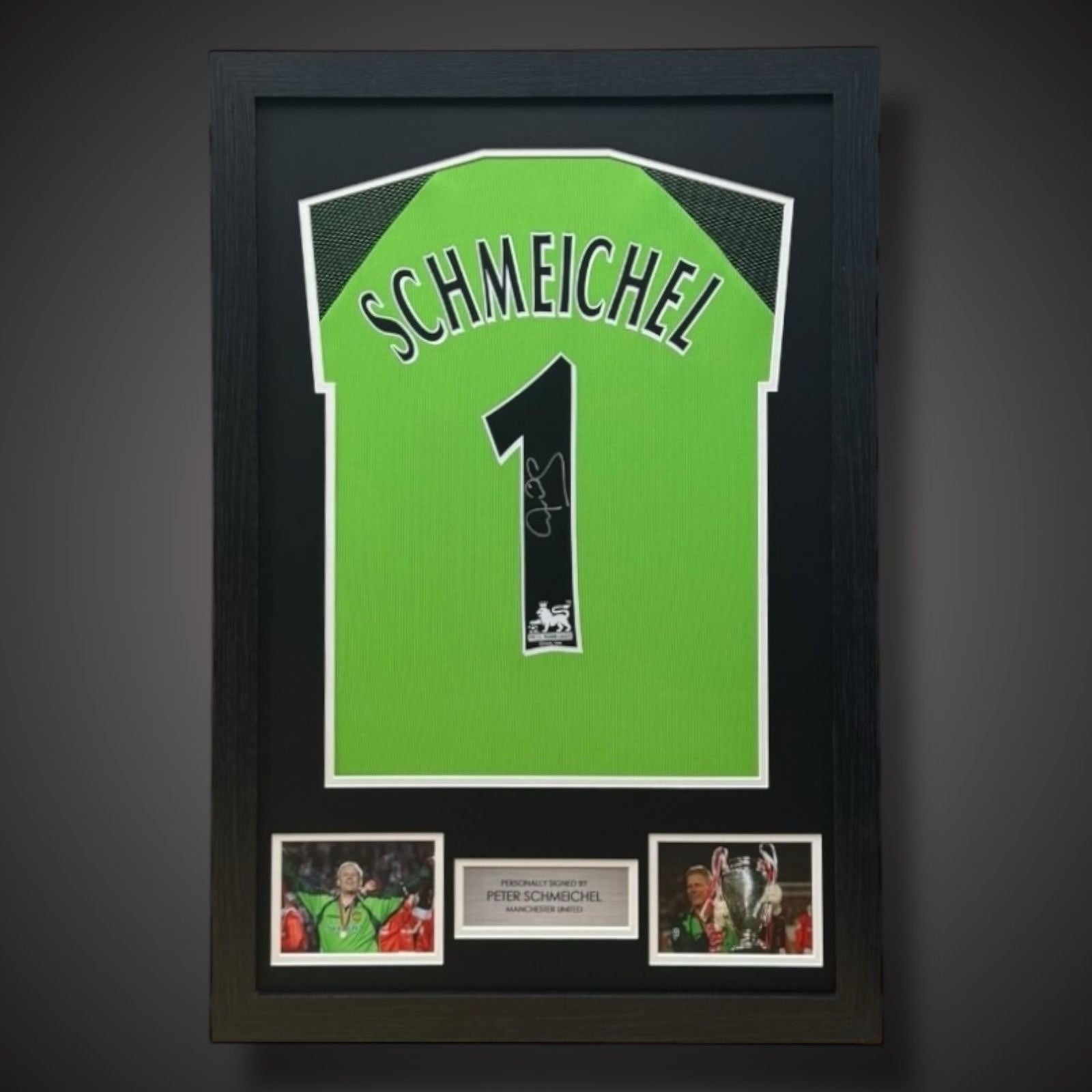 Framed Peter Schmeichel  Signed Football Shirt Manchester United With COA £2990