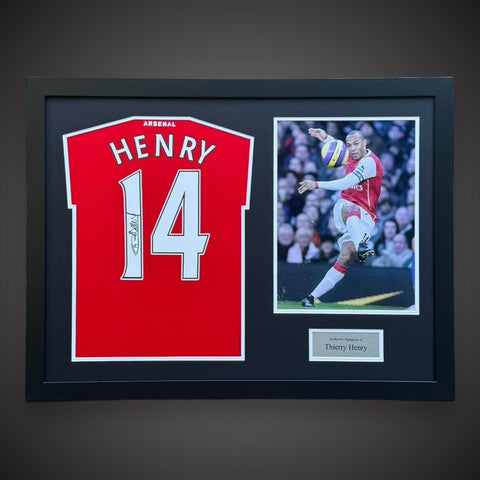 Thierry Henry Hand Signed Arsenal Shirt Framed With Photo £499 With COA0