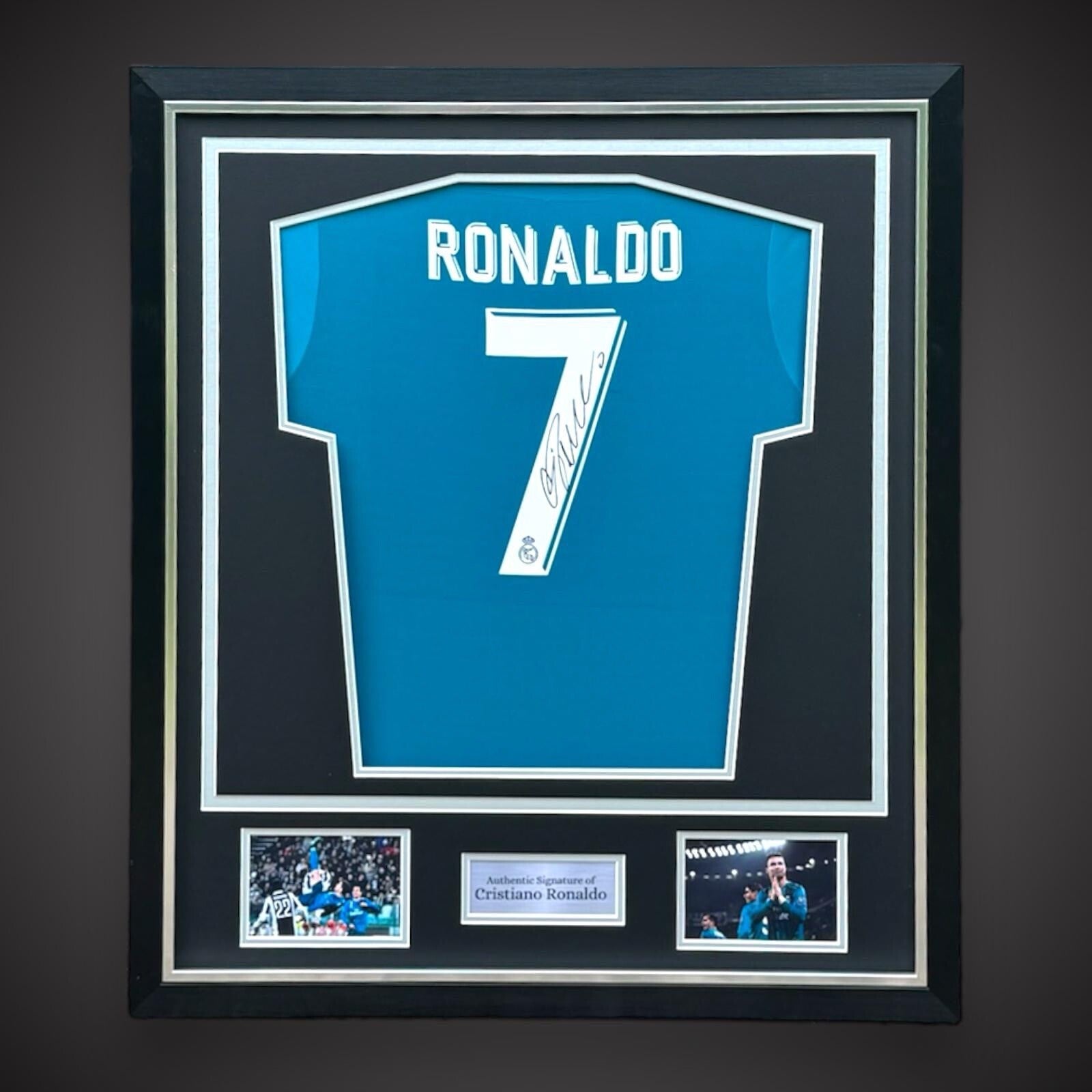 Cristiano Ronaldo 2017 Real Madrid Third Kit Signed Shirt Deluxe Framed COA £6990
