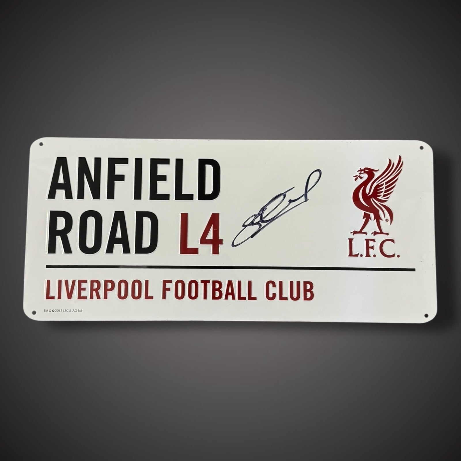 Steven Gerrard Hand Signed Liverpool Anfield Sign £125 With COA 0