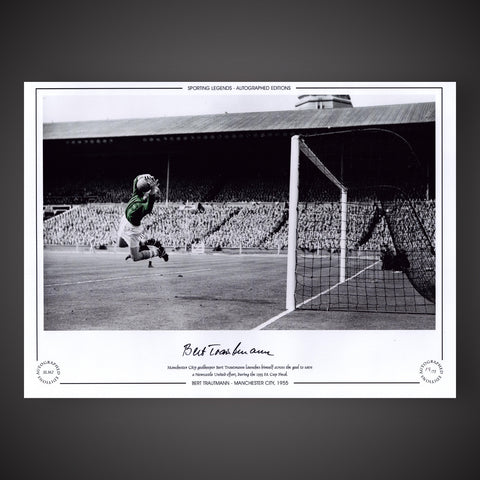 Bert Trautmann Signed Manchester City Photo - 1955 Autograph £250