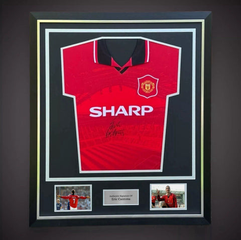 Eric Cantona, Signed And Deluxe Framed Manchester United Shirt 1994/96 £3990