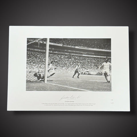 Framed Gordon Banks Hand Signed Photo Famous Save Of All Time England £44.991