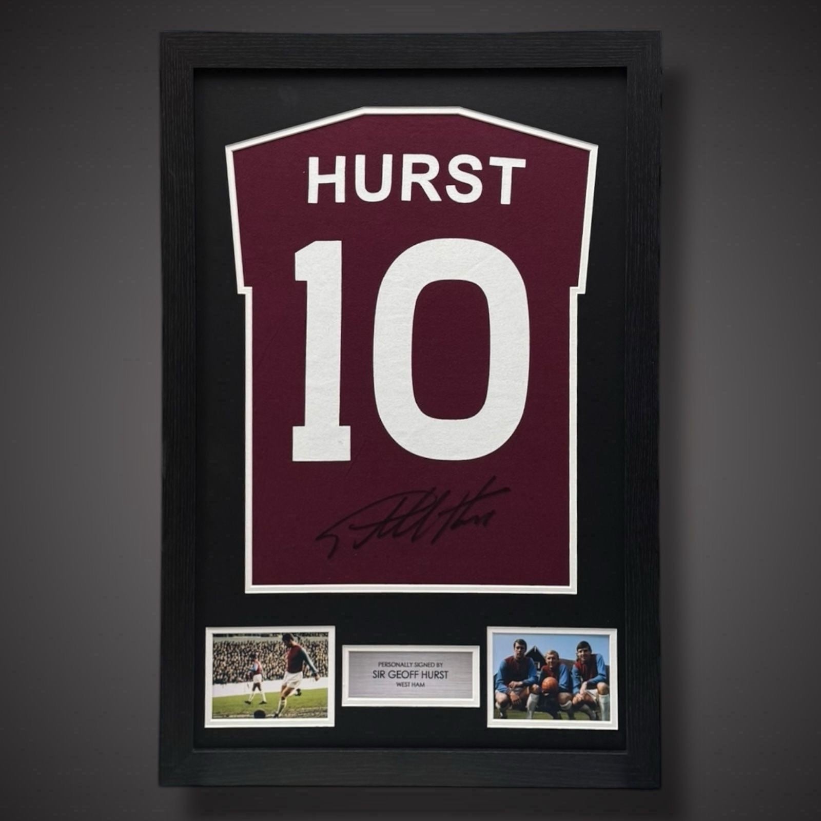 Sir Geoff Hurst Framed Hand Signed West Ham Shirt With  COA £1490