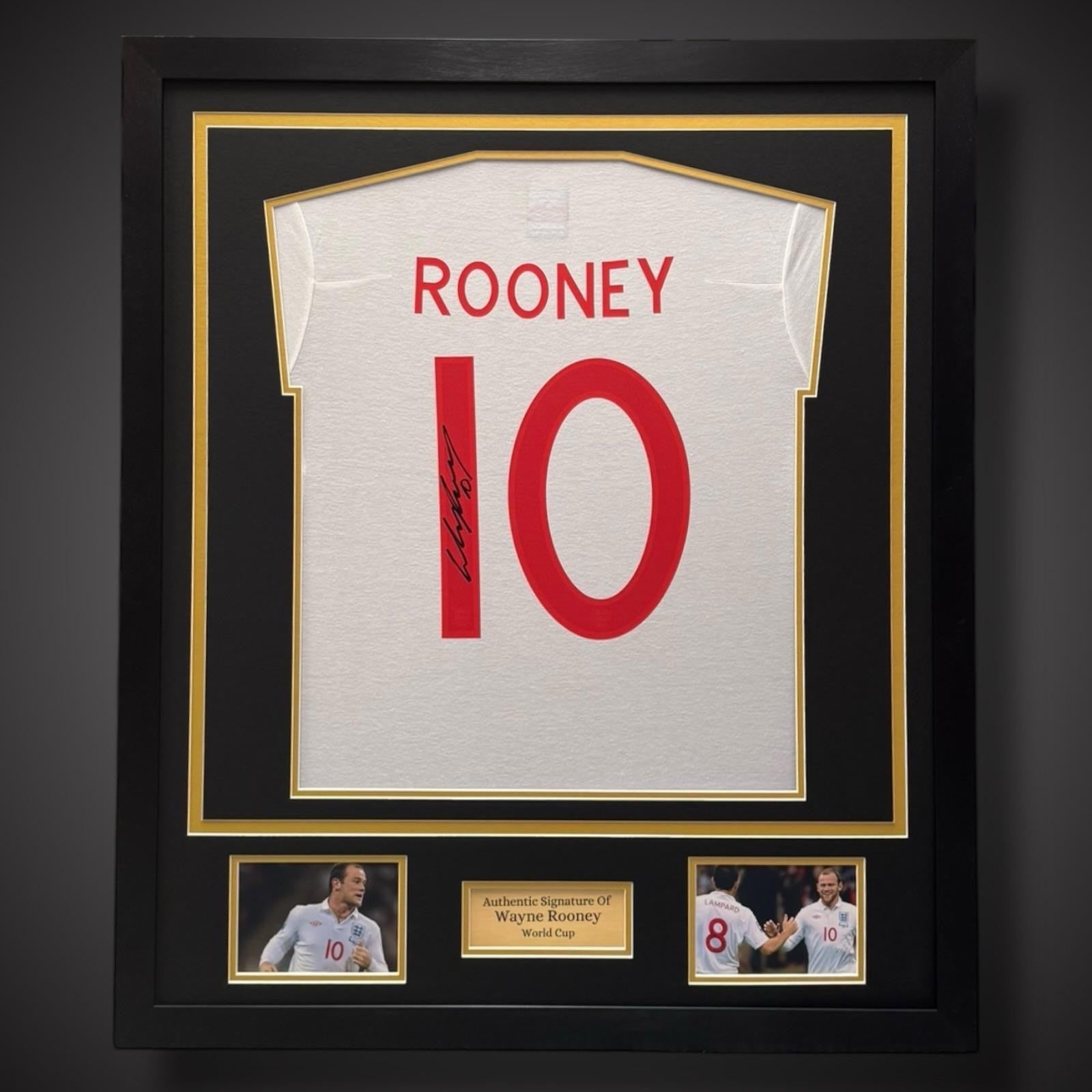 Wayne Rooney Hand Signed Framed England Shirt With COA £290 - World Cup0