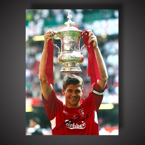 Hand Signed Steven Gerrard Photograph Liverpool  £59.990