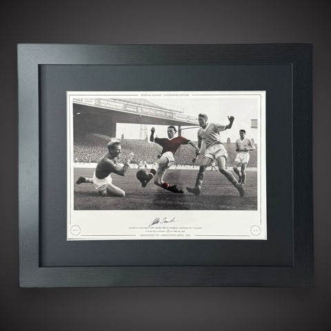 FRAMED Albert Scanlon Manchester City V Manchester United Signed Photo0