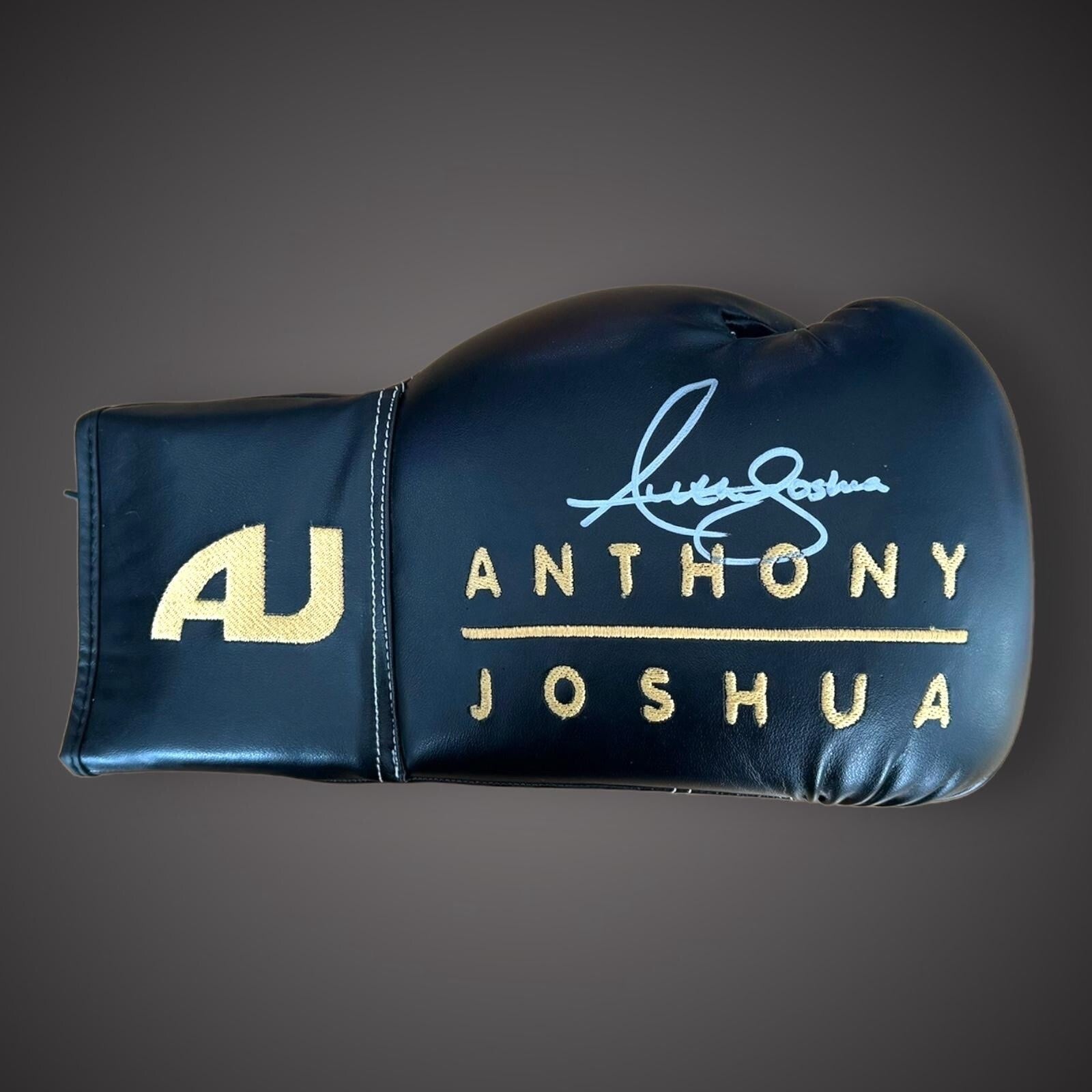 Anthony Joshua Hand Signed Black AJ Boxing Glove With COA £1990