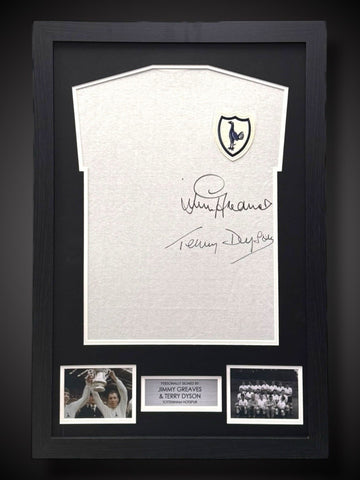 Jimmy Greaves & Terry Dyson Hand Signed And Framed Football Shirt Spurs £4490