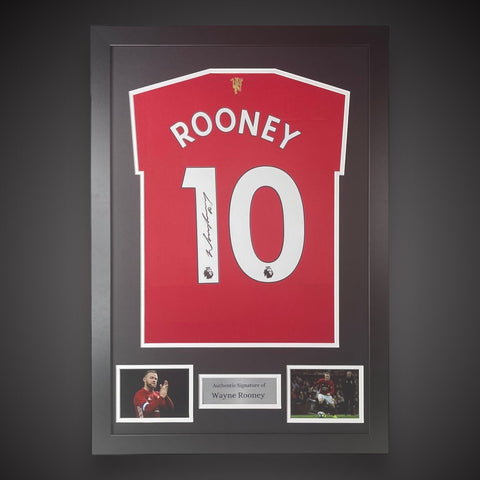Framed Wayne Rooney Hand Signed Manchester United Football Shirt With Coa £1850