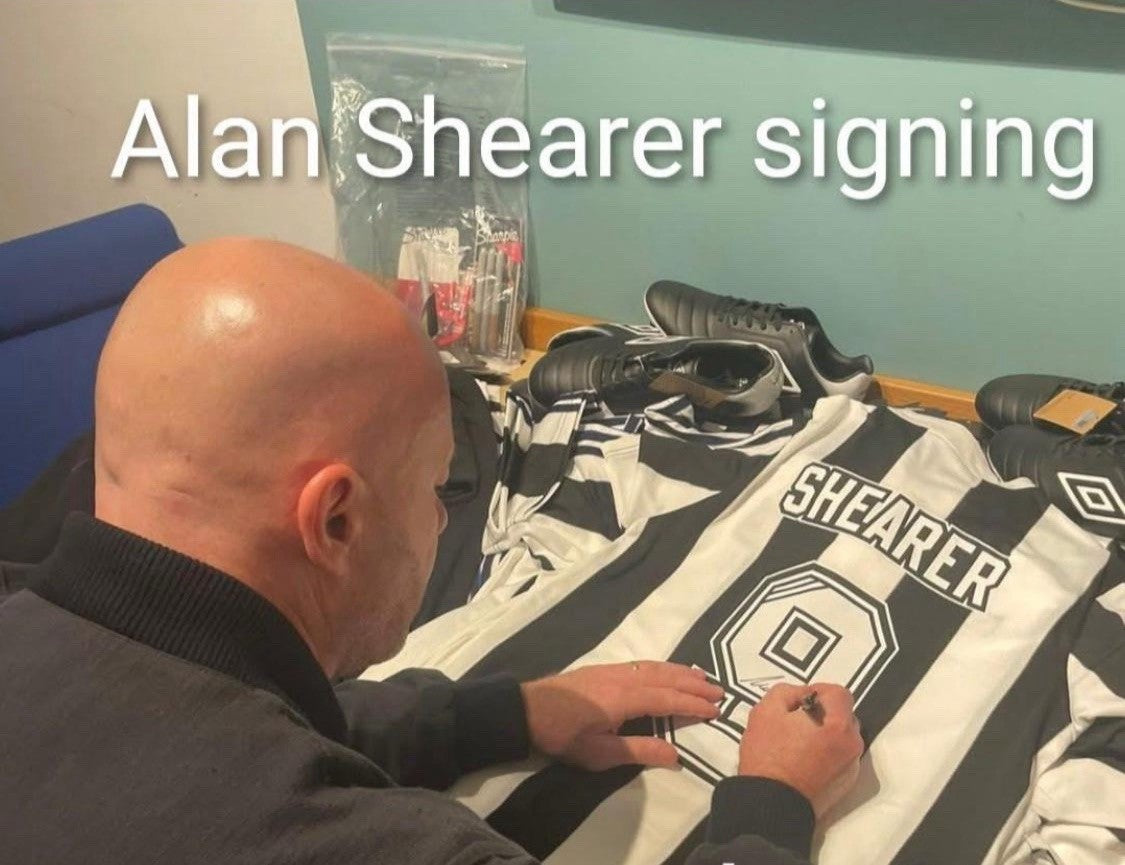 Framed Alan Shearer Hand Signed Newcastle Football Shirt With COA  £2756