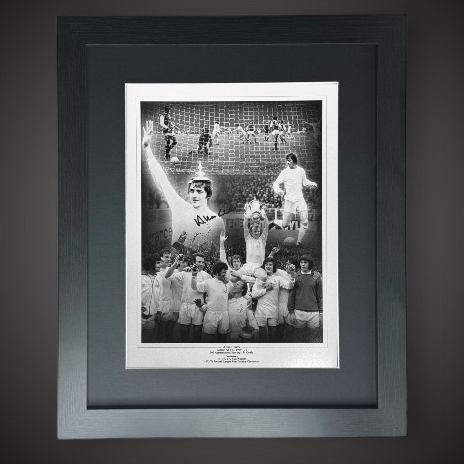 Framed Allan Clarke Leeds United Signed Photo £450