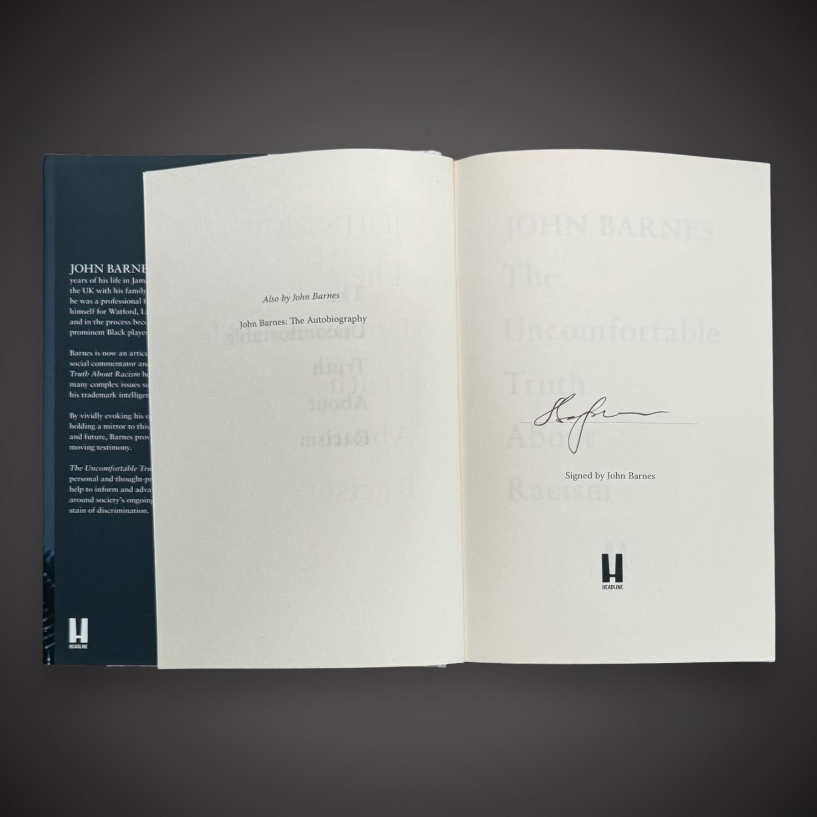 Hand Signed John Barnes-The Uncomfortable Truth About Racism- £27.501