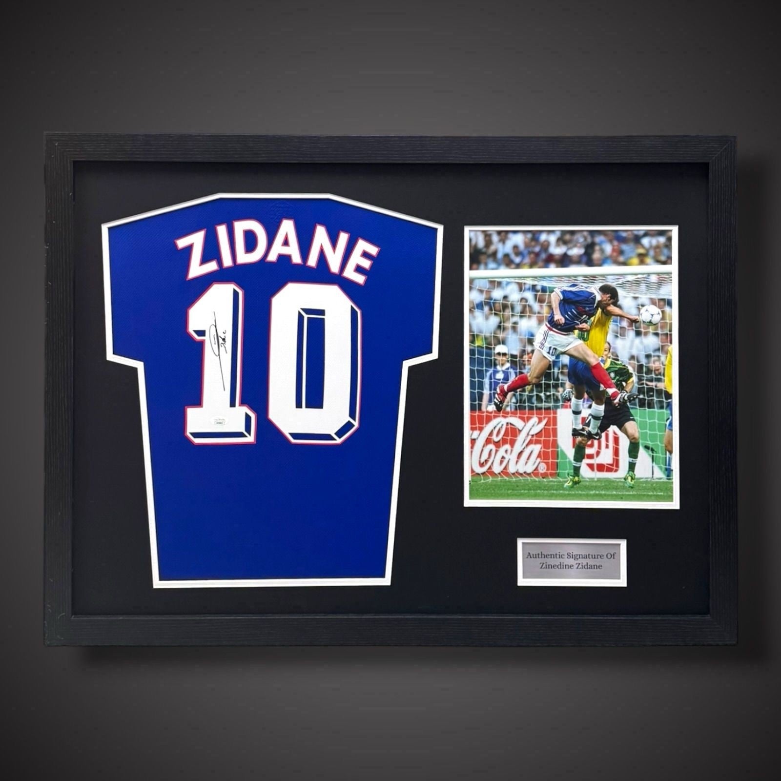 Zinedine Zidane Hand Signed Pano Framed  France Football Shirt With COA  £8490