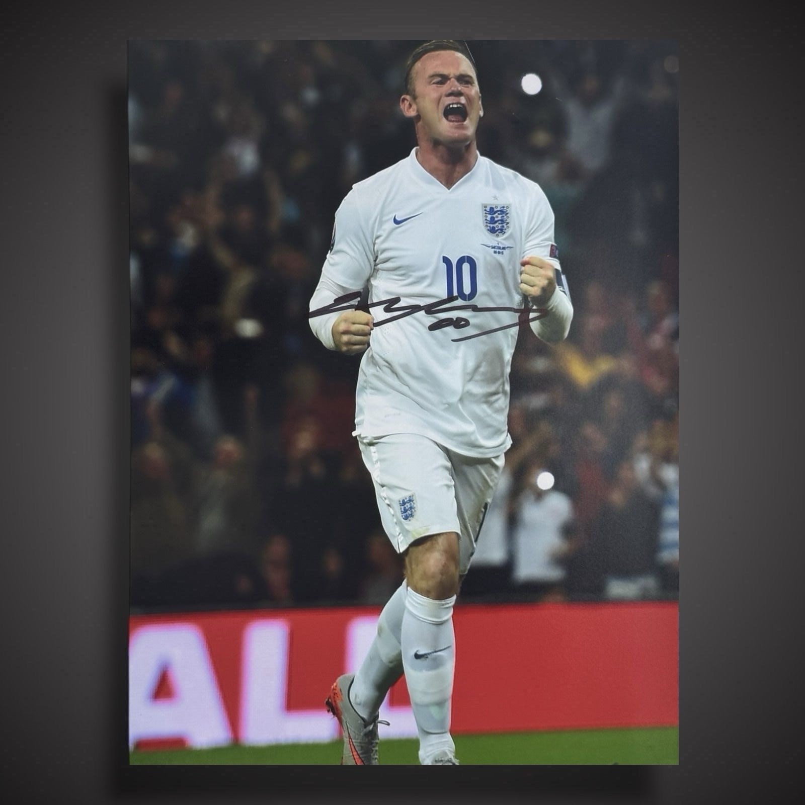 Wayne Rooney Hand Signed 16x12 England Photo  With COA  £450