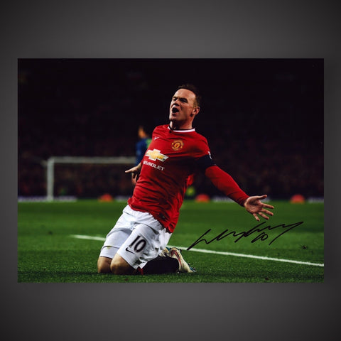 Wayne Rooney Hand Signed Manchester United Framed Photograph  Inc COA £69.991