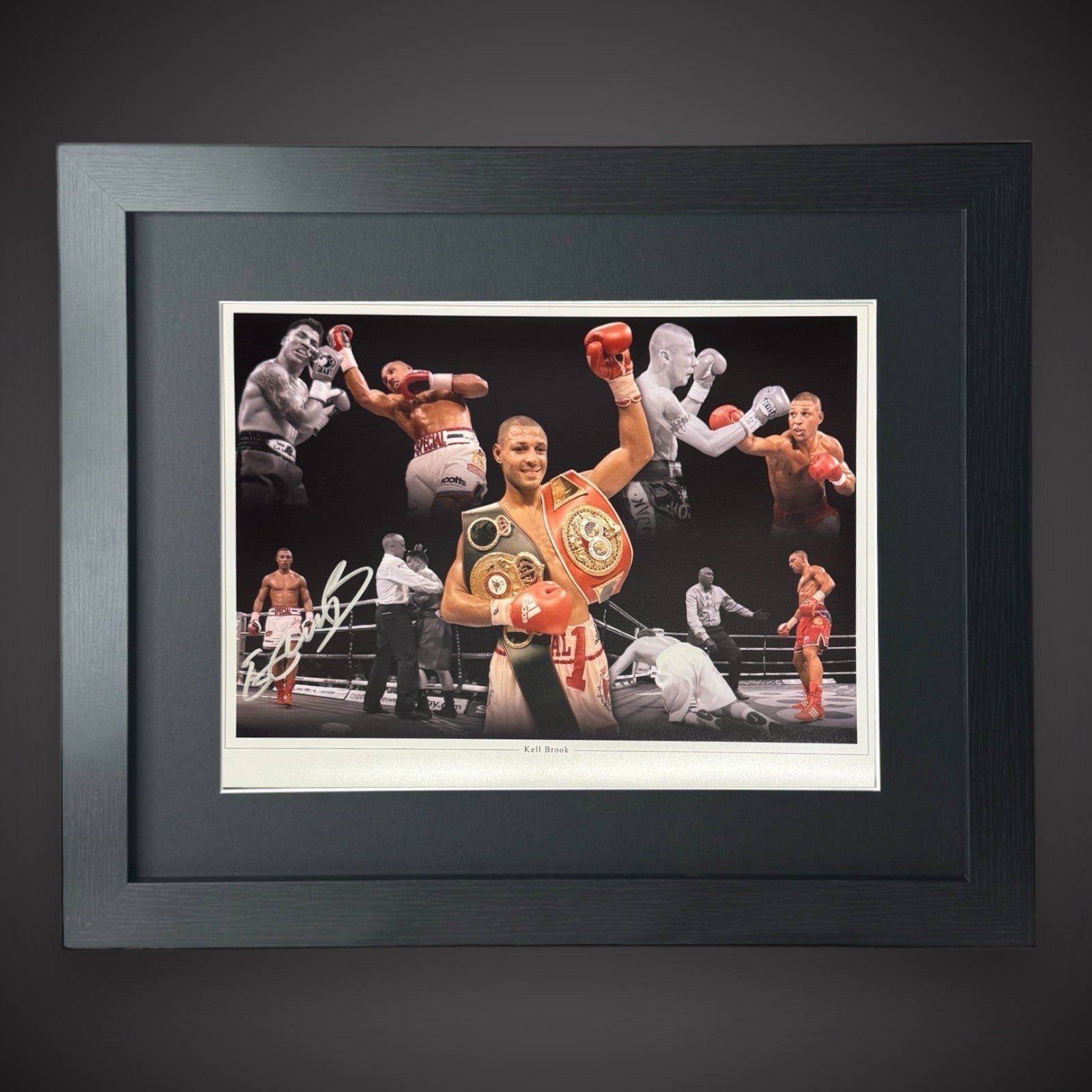 Framed Kell Brook Signed Boxing Montage Photo Special K Autograph 16X200