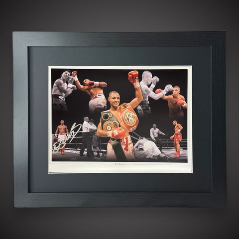 Framed Kell Brook Signed Boxing Montage Photo Special K Autograph 16X200