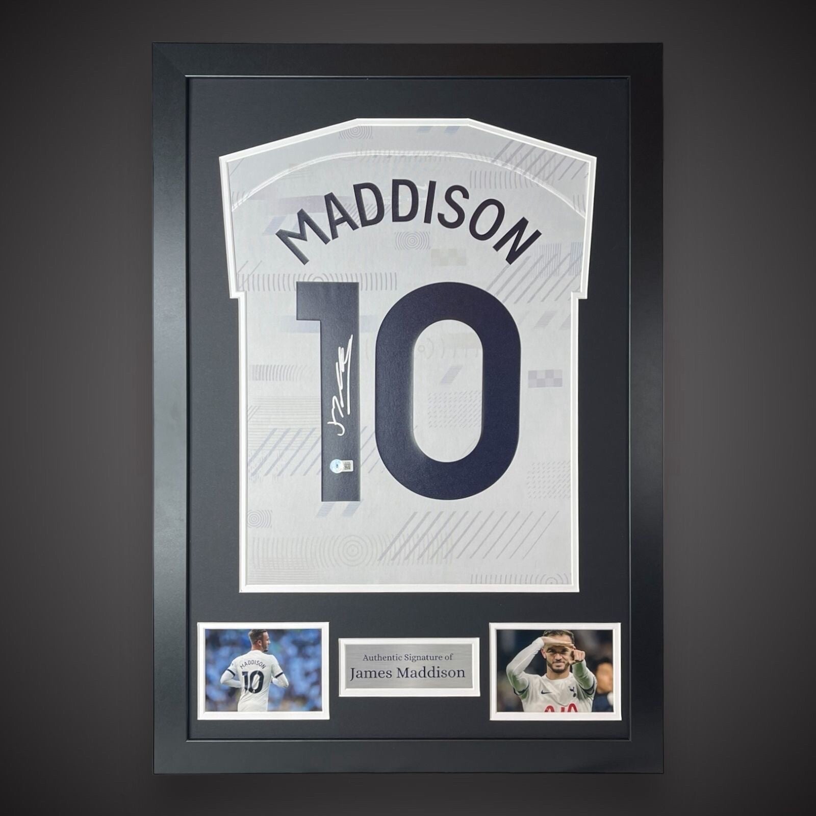 James Maddison Hand Signed And Framed Tottenham Hotspur Football Shirt £2790