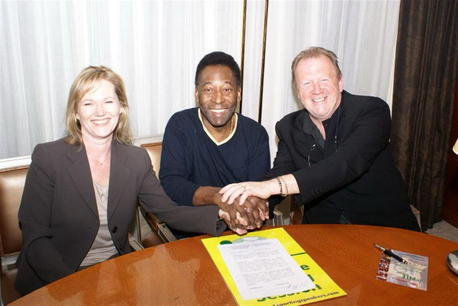 Pele & Moore Montage SALE Signed By Pele Photo Slightly Faded Signature £1509