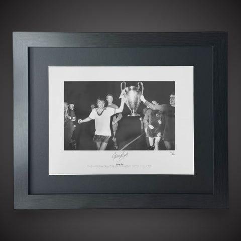 Framed George Best Manchester United Signed 16 x12 Photo Rare £5290