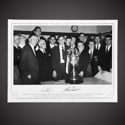 TOTTENHAM HOTSPUR PHOTO SIGNED BY LES ALLAN & BOBBY SMITH £25 12X160