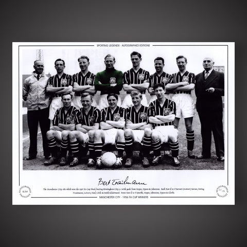 Manchester City 1956 FA Cup Winners- Bert Trautmann Hand Signed Photo £250